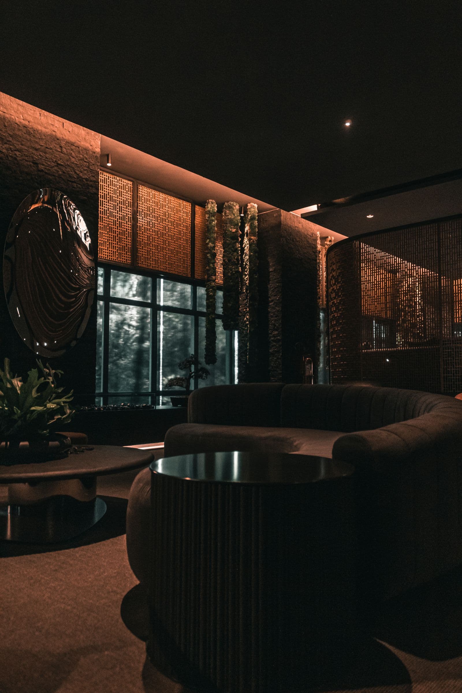 A refined, low-lit lounge, the system calibrated by hand