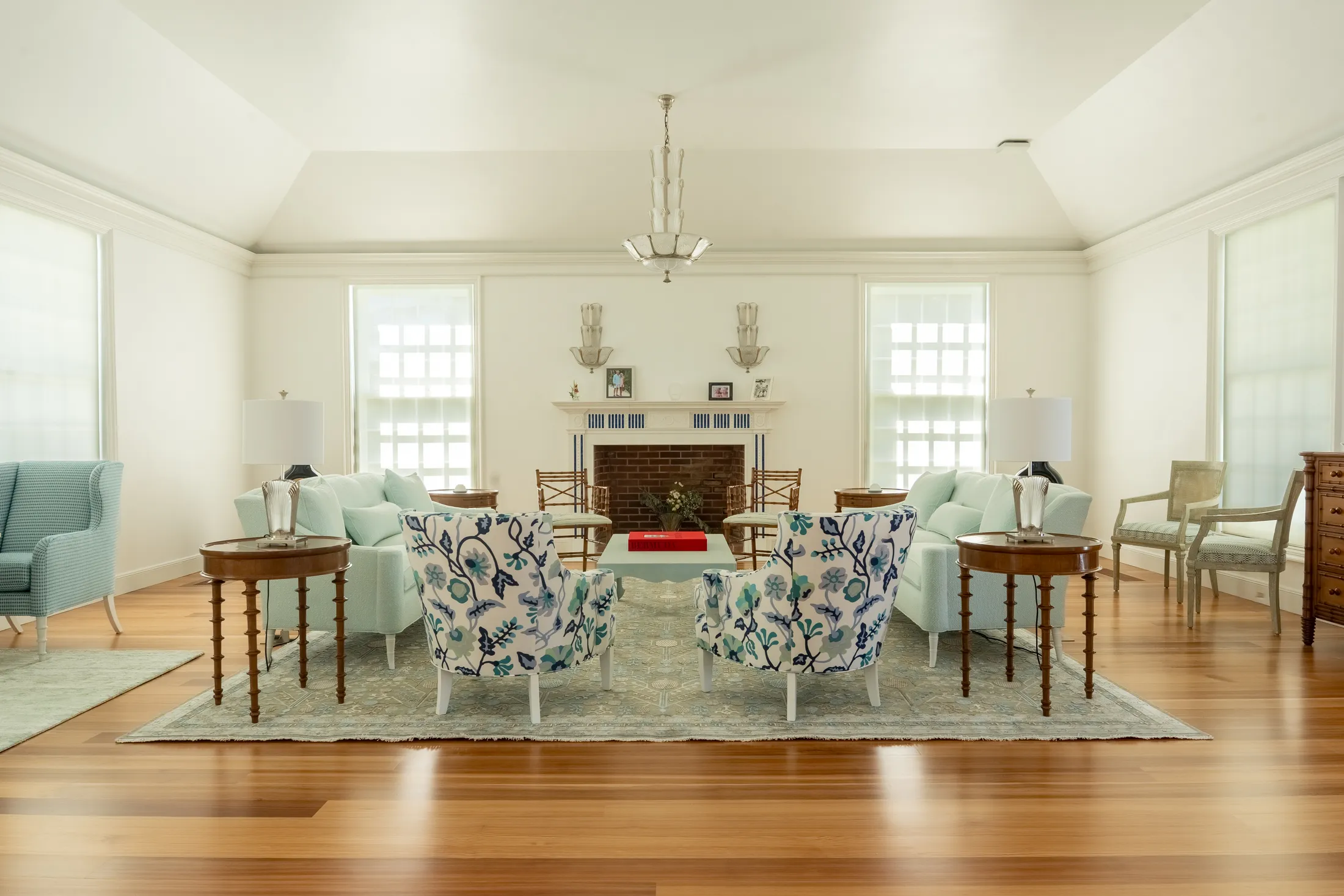 The living room in soft daylight, audio and light concealed