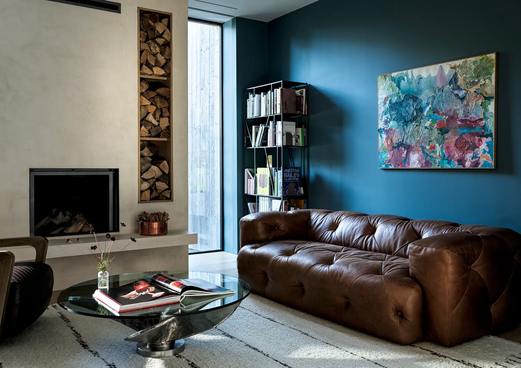 The living room, where whole-home audio plays with nothing on show