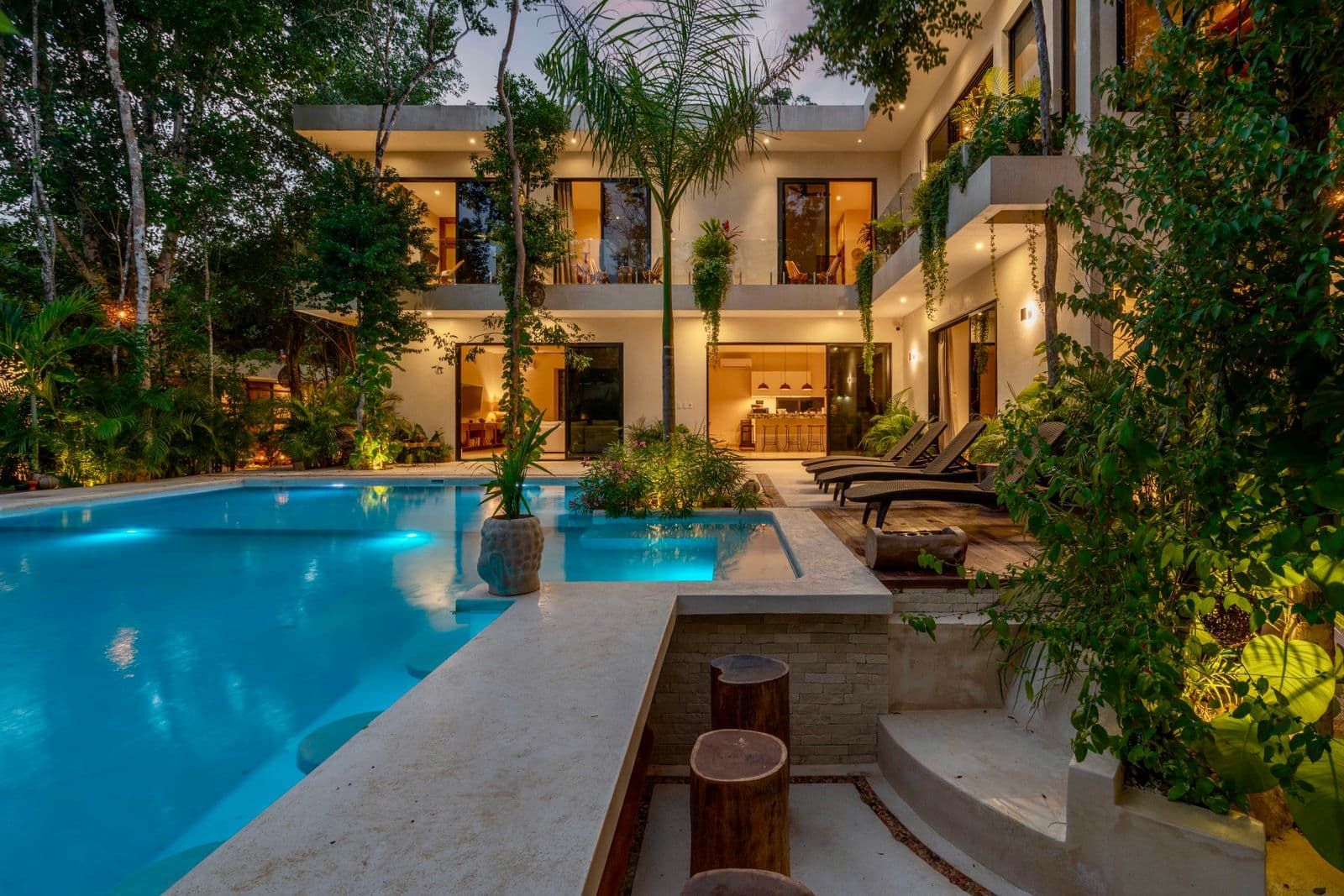 A transformed luxury outdoor living space